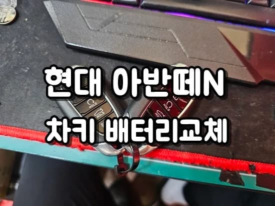 아반떼N 배터리 경고등, CR2032 교체로 해결